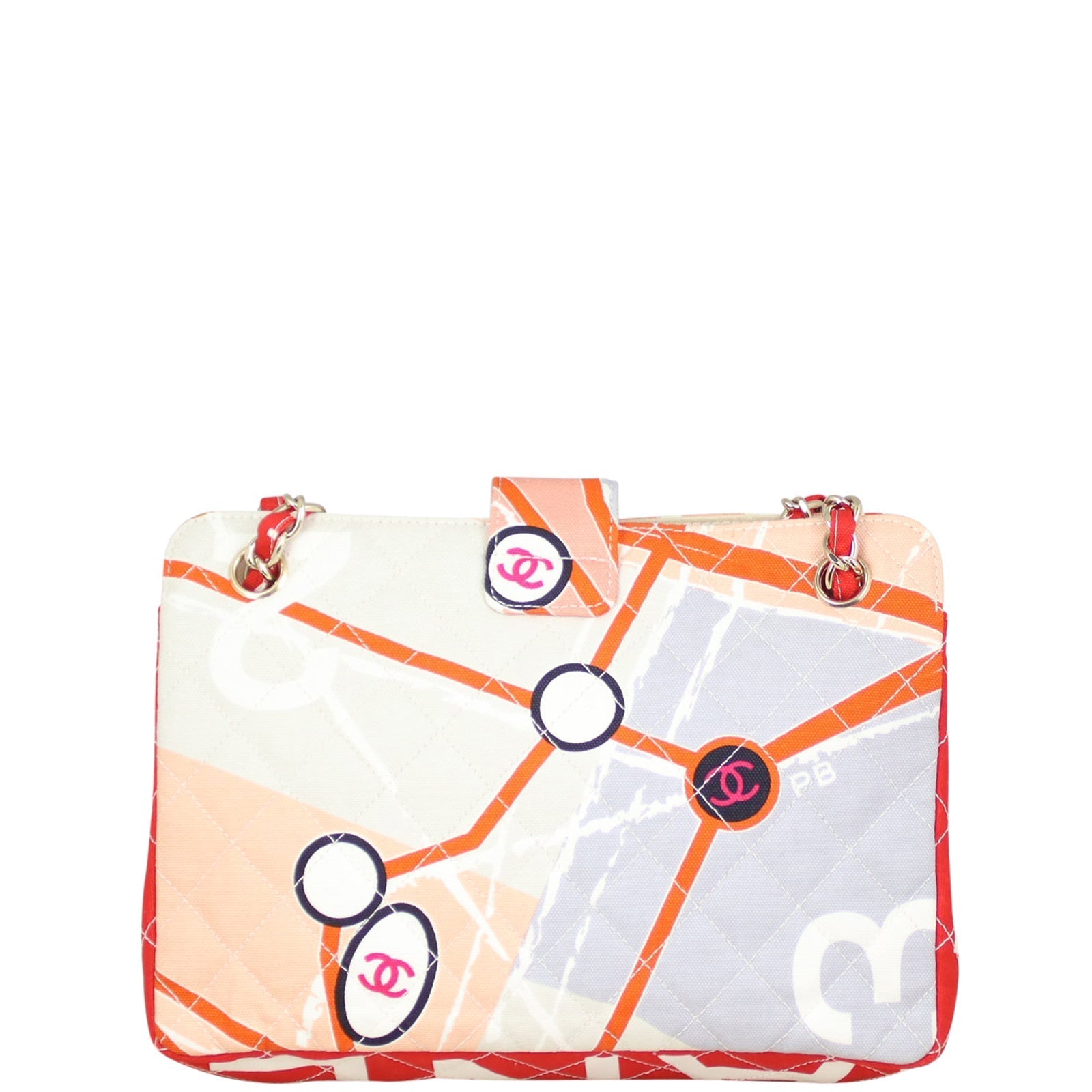 Chanel Eiffel Tower Tote Canvas Quilted Tote Bag