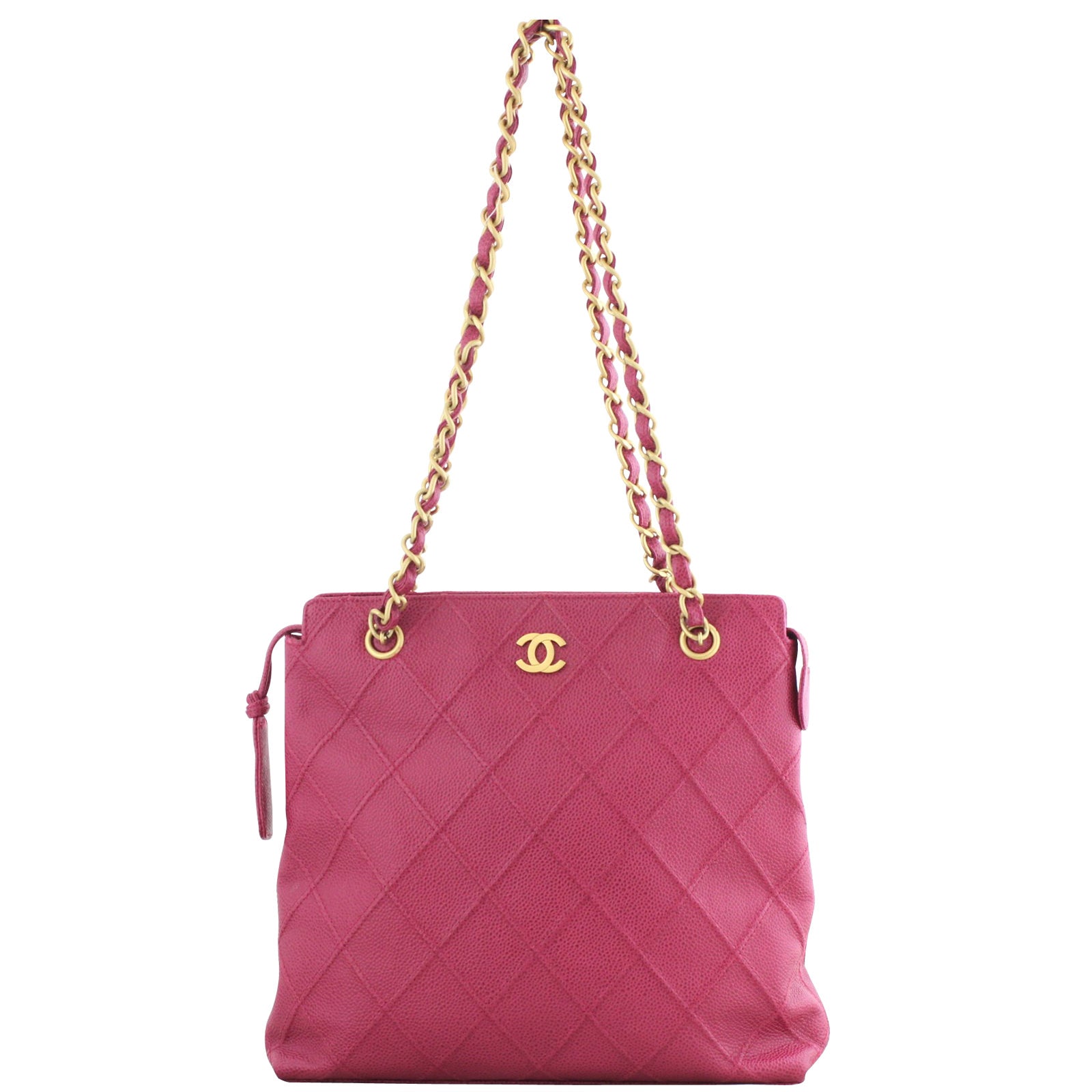 Chanel Petite Caviar Tote Quilted Tote Bag