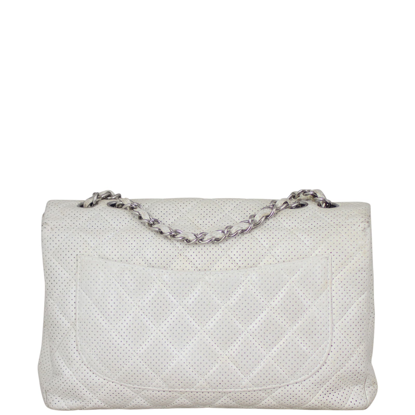 Chanel Perforated Single Jumbo Handbag Flap
