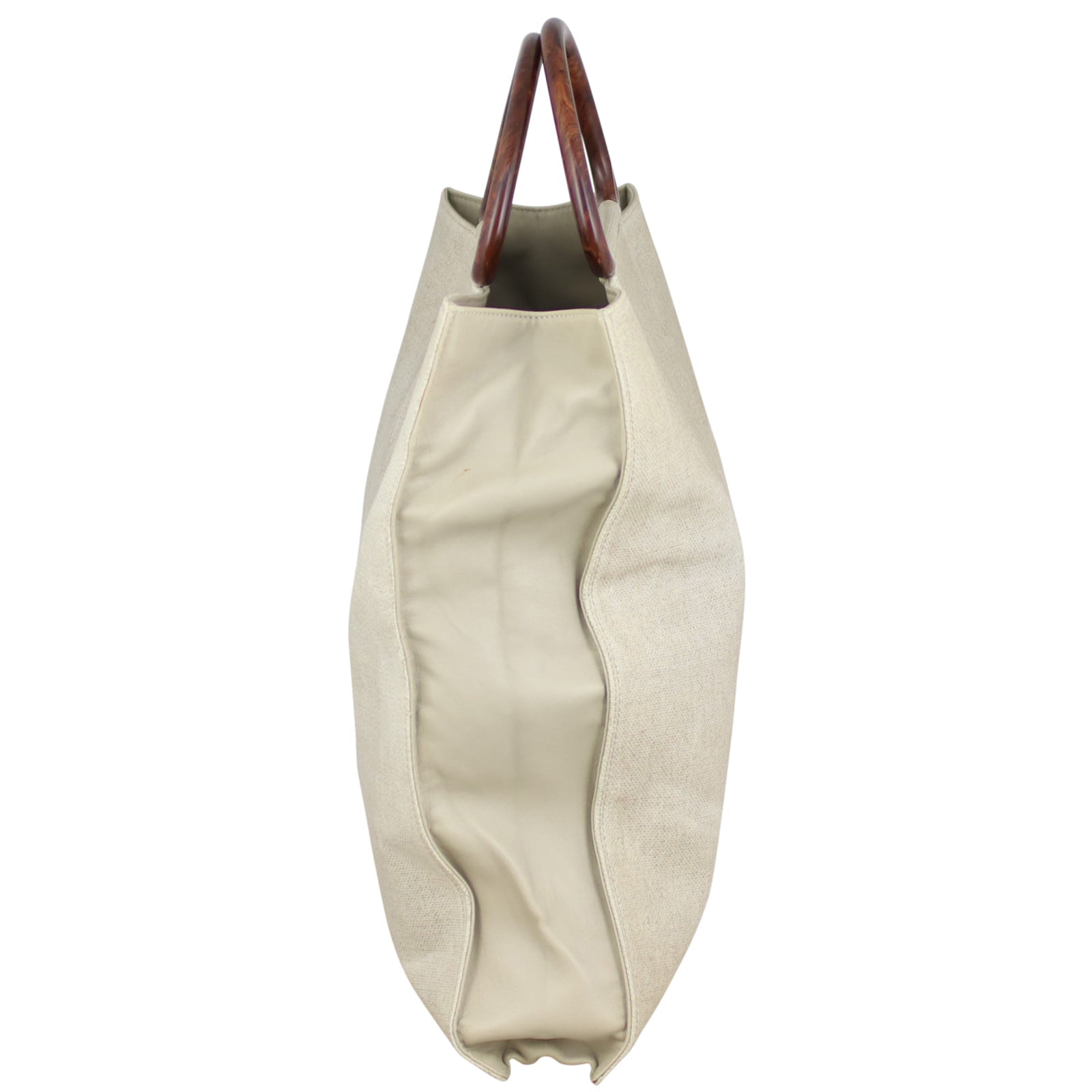 Chanel Top Handle Tote Canvas Tote Bag