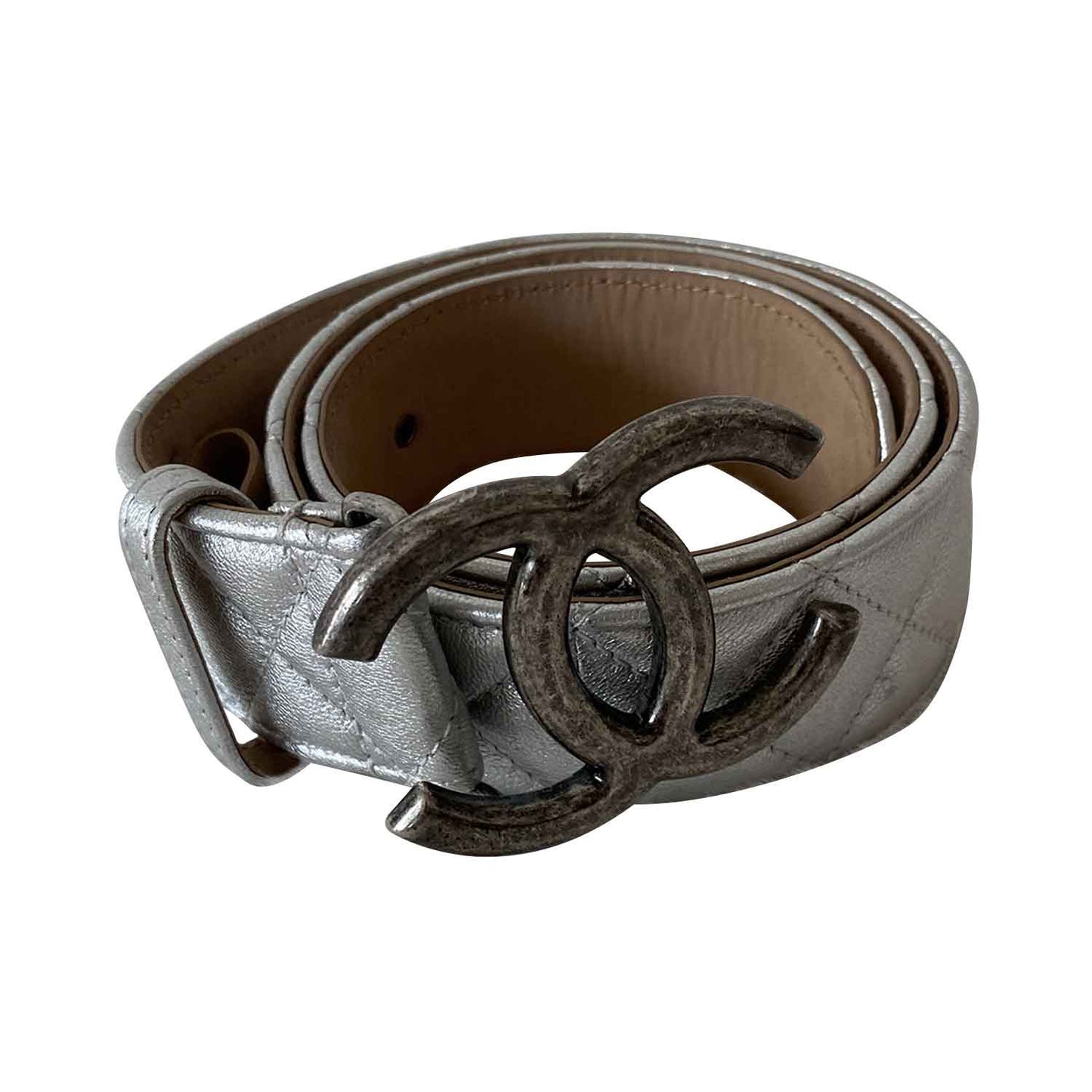 Chanel CC Logo Quilted Leather Belt