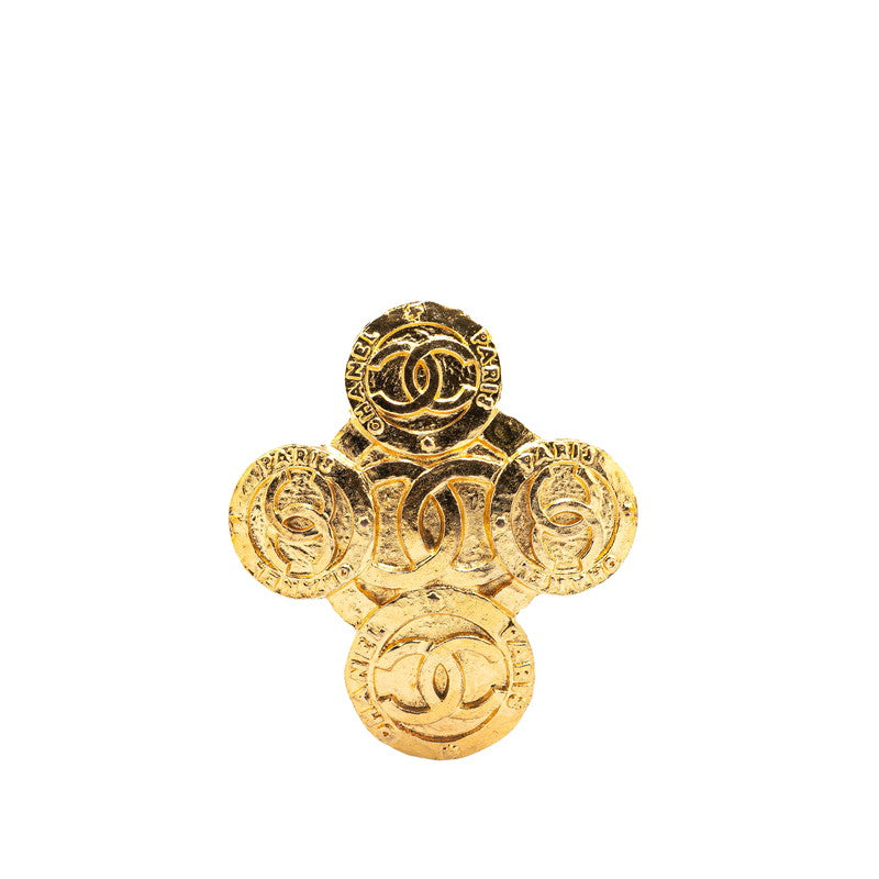 Chanel Gold Plated Coco Mark Brooch Bag