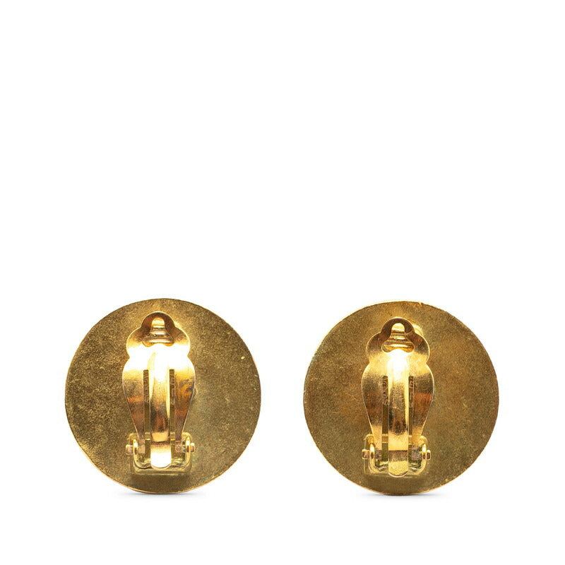 Chanel Gold Plated Coco Mark   Earrings 94P