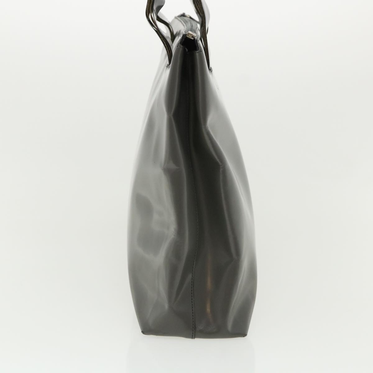 Prada Tote Bag Leather Patent Gray