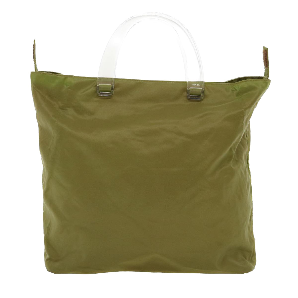 Prada Hand Bag Khaki Nylon Travel Bag Nylon Khaki Cl412