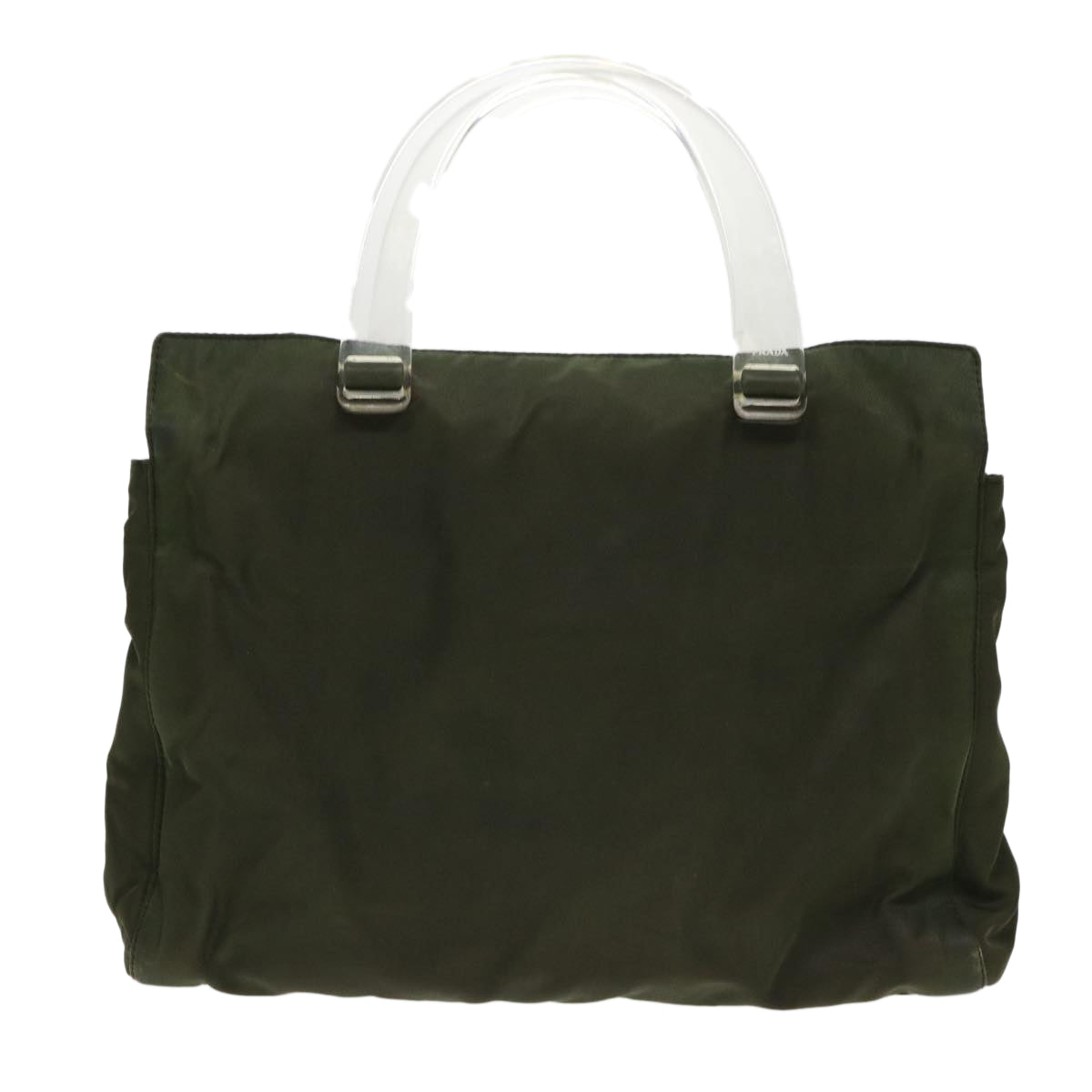Prada Hand Bag Khaki Nylon Travel Bag Nylon Khaki Cl475