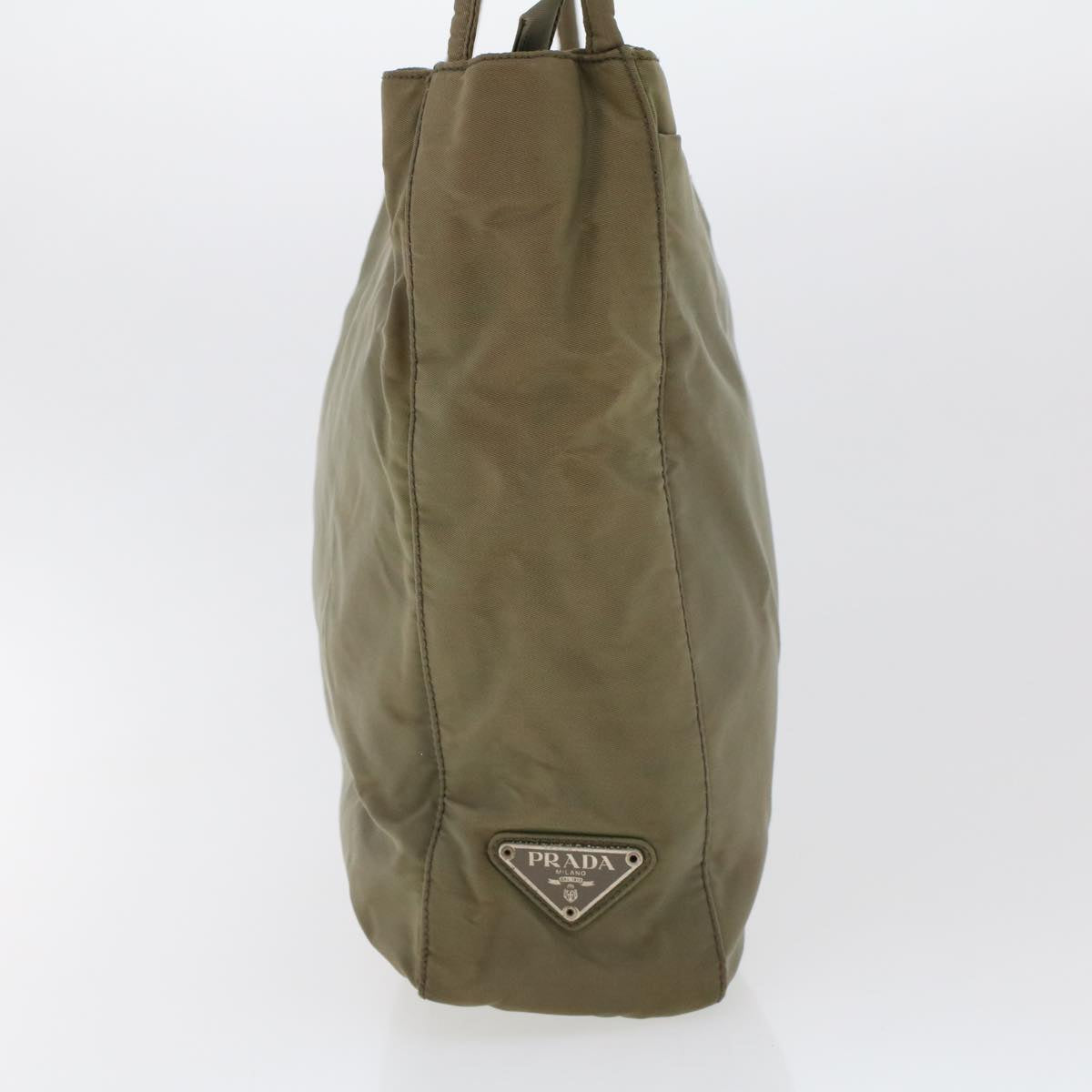 Prada Shoulder Bag Khaki Nylon Nylon Khaki Cl556