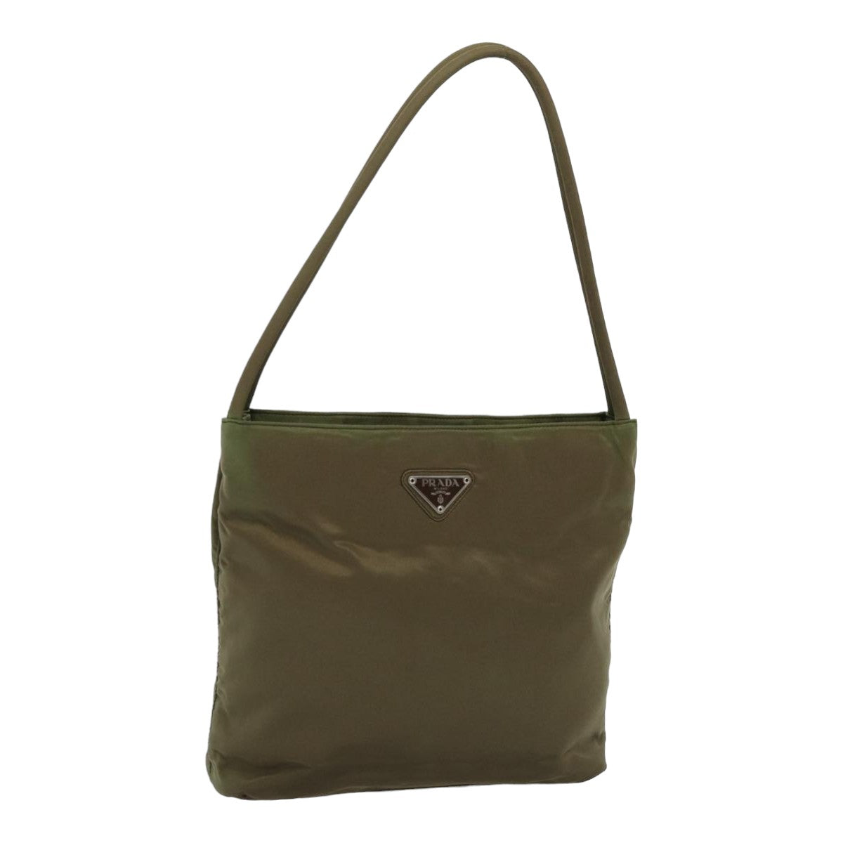 Prada Hand Bag Khaki Auth Nylon Travel Bag Khaki Auth Cl841