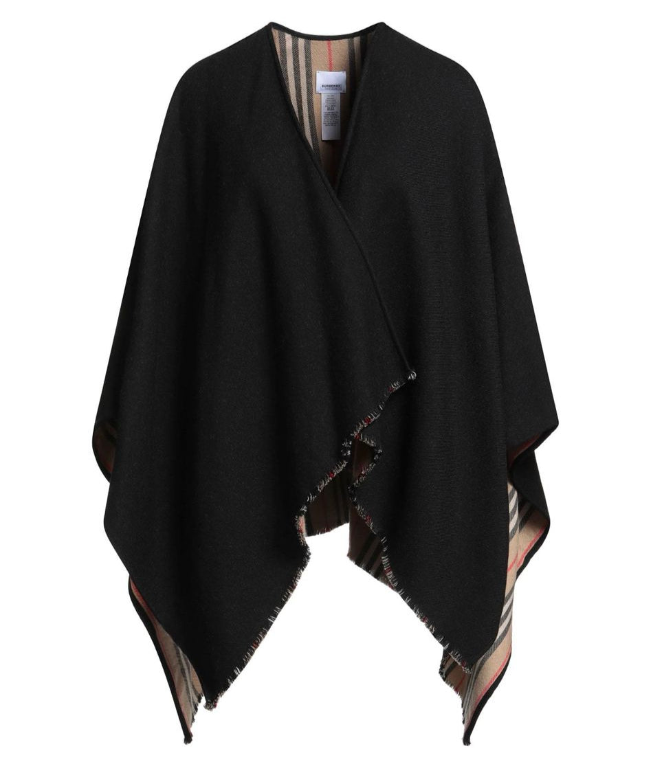 Burberry Icon Stripe Wool Cape Handbag Travel Bag
