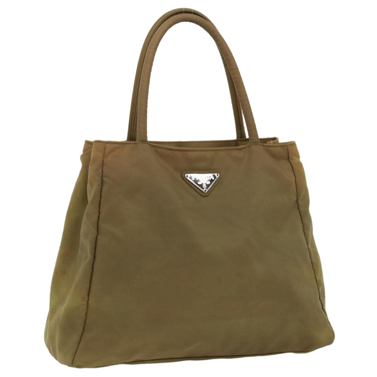 Prada Hand Bag Khaki Nylon Travel Bag Nylon Khaki Cr603