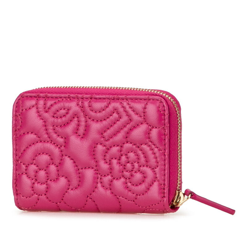 Chanel Camellia Lambskin Coin Case Bag