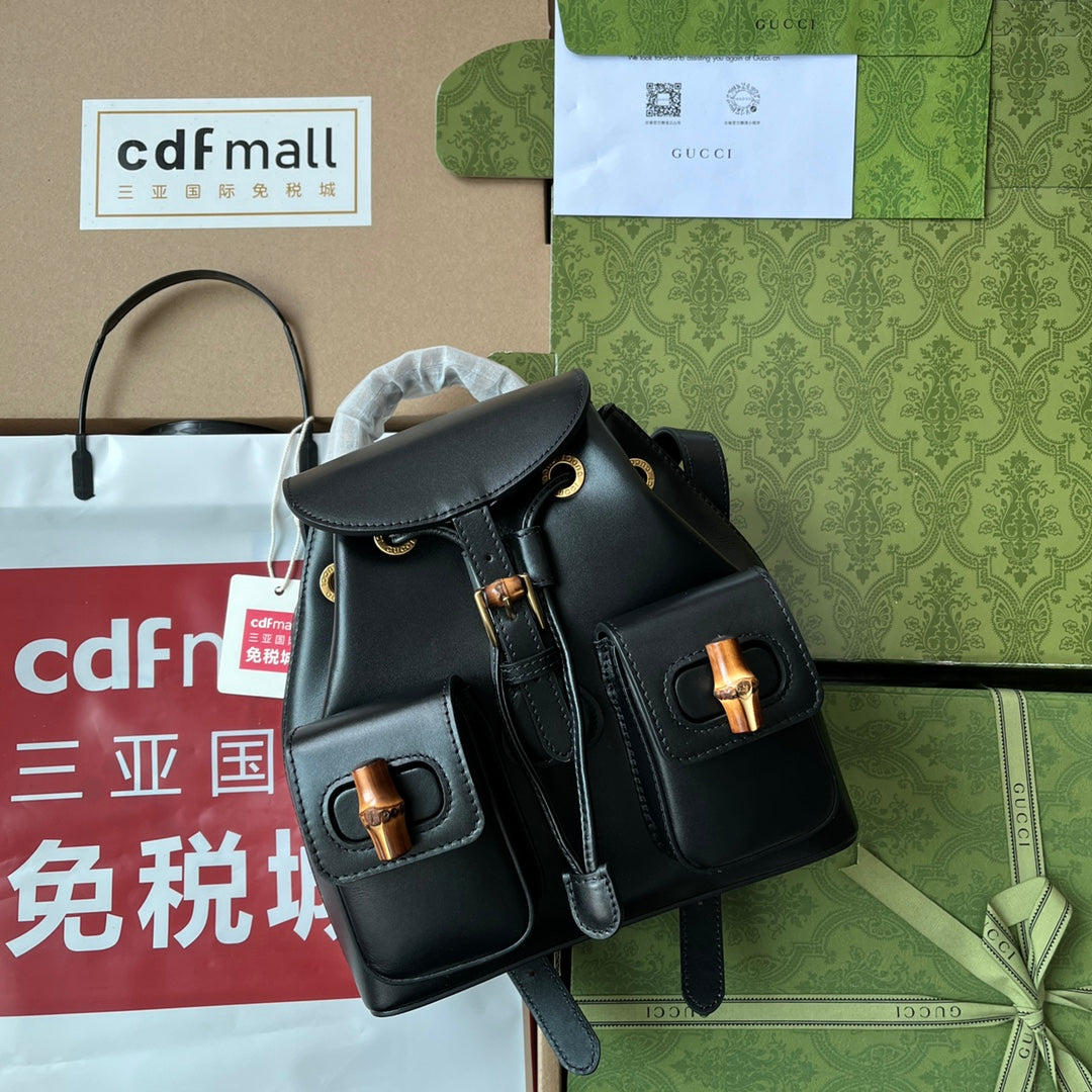 gg Bamboo Backpack , ’s Black Small