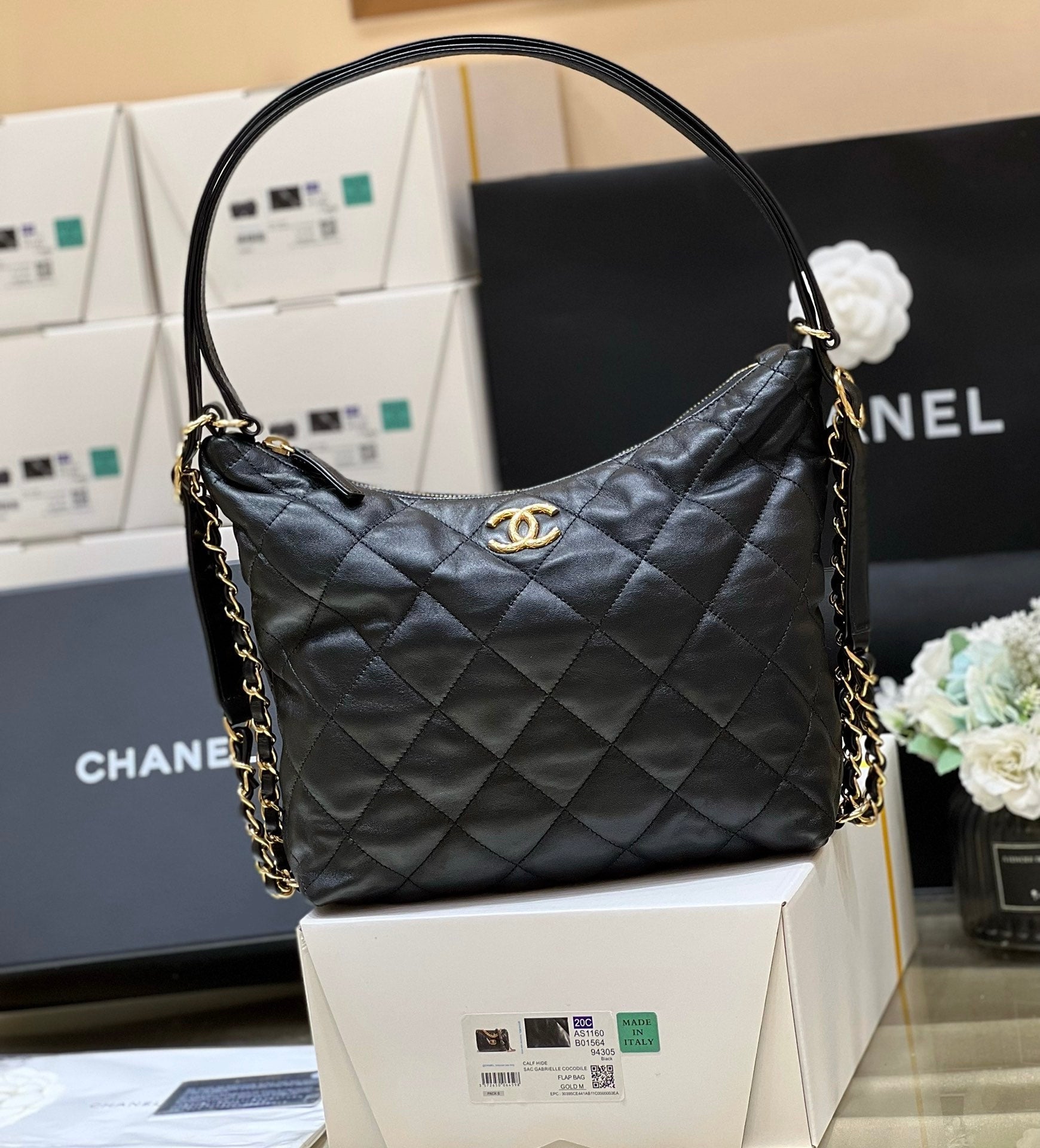 Chlmaxium Old Hobo Bag For Women Bags Black Shoulder Bag