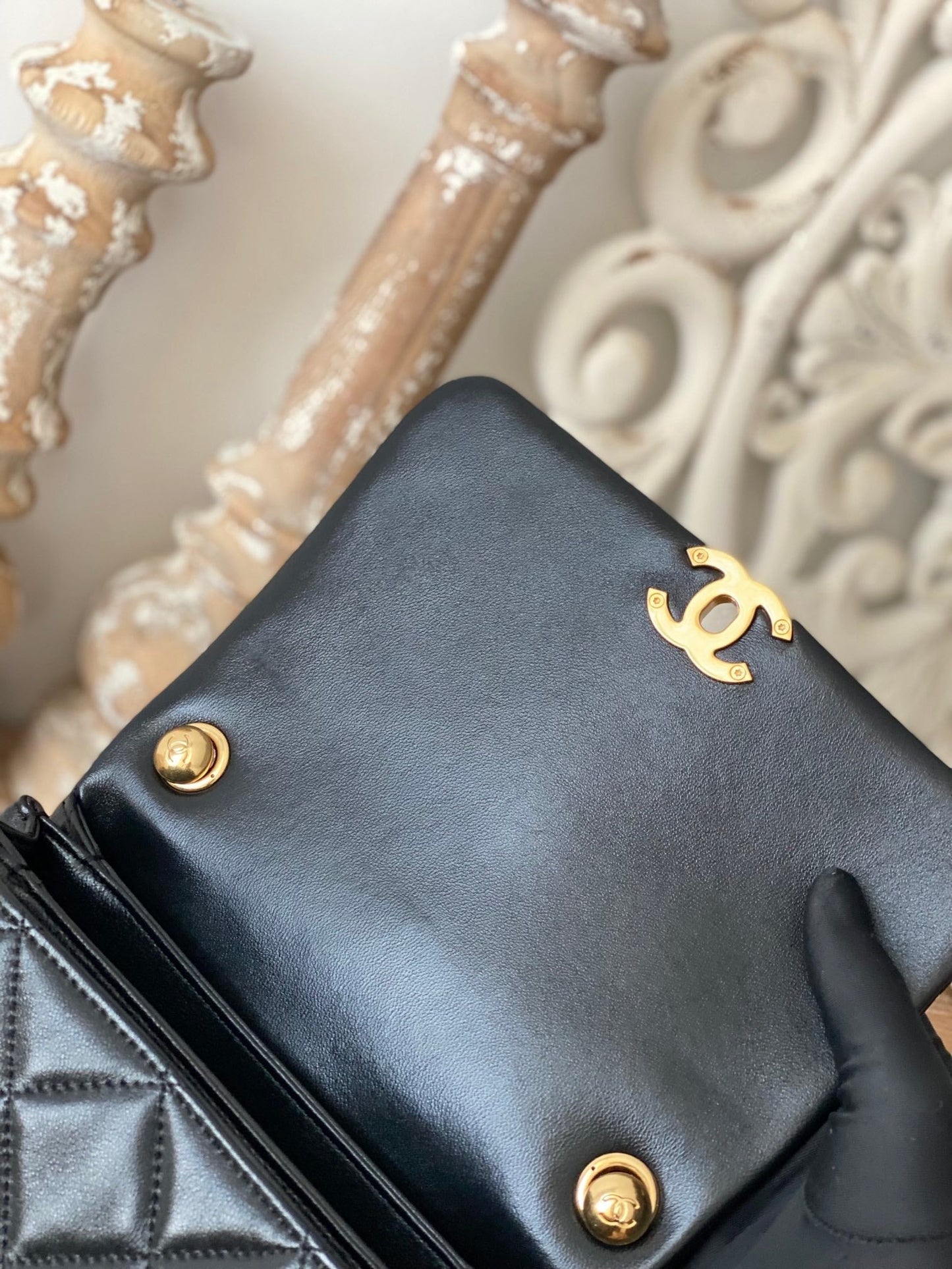 CHL Classic Diamond , ’s Black Flap Handbag