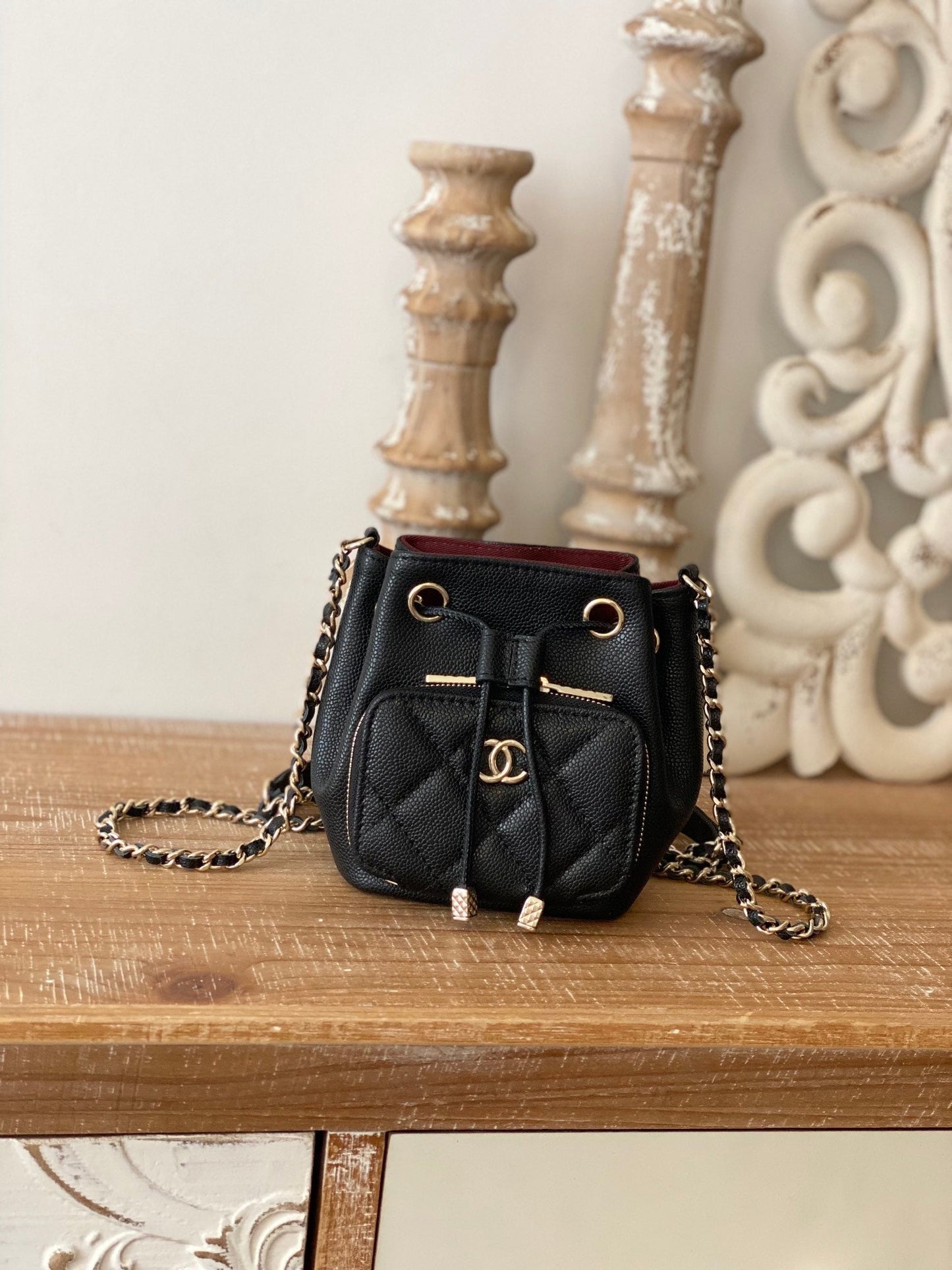 Chlmini Bag With Strap For Women Bags Black Bucket Bag