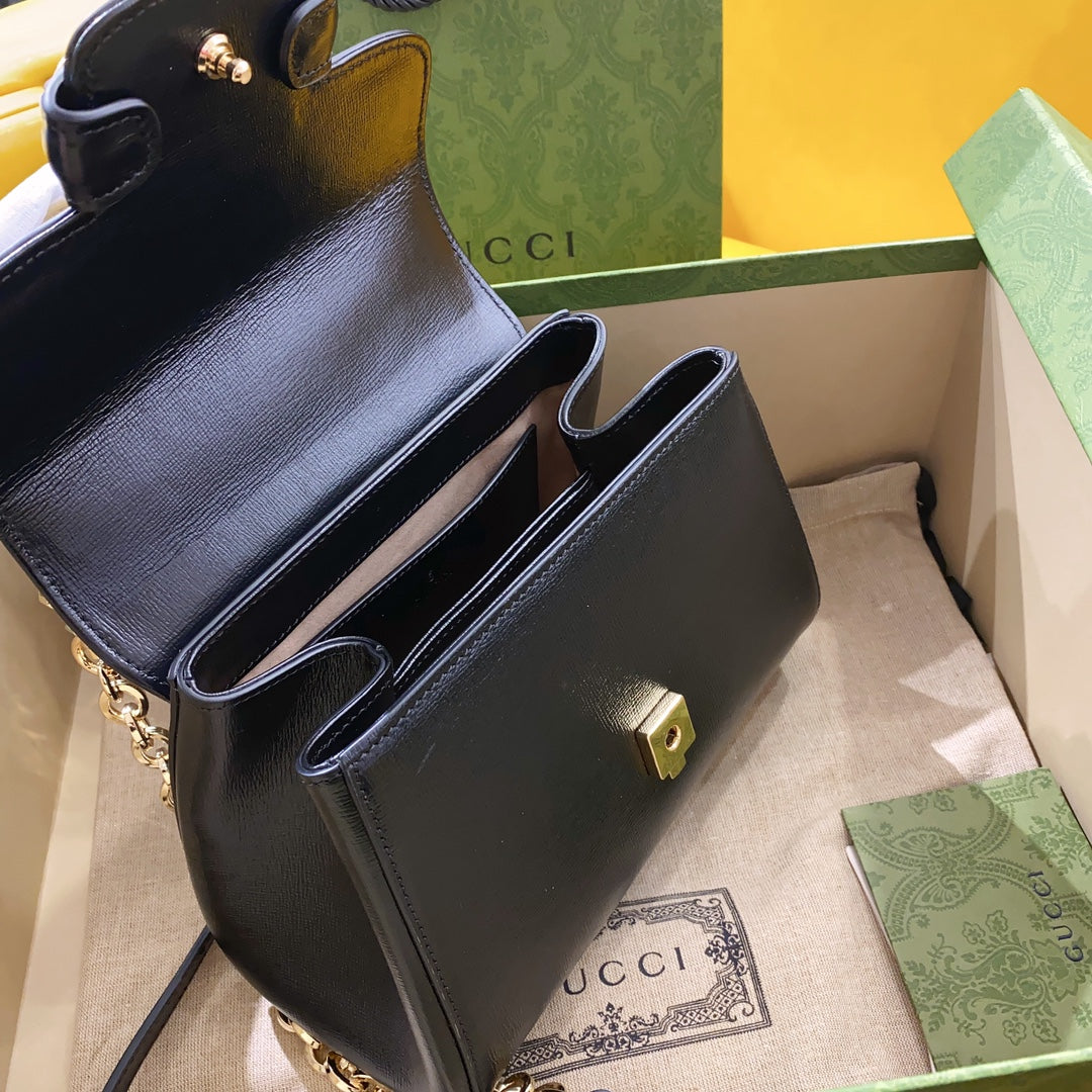 gg Horsebit , ’s 8.7in Black Mini Bag