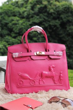 Hermes Luxury Birkin Horse Togo Rose Cm Handbag Leather Travel Bag