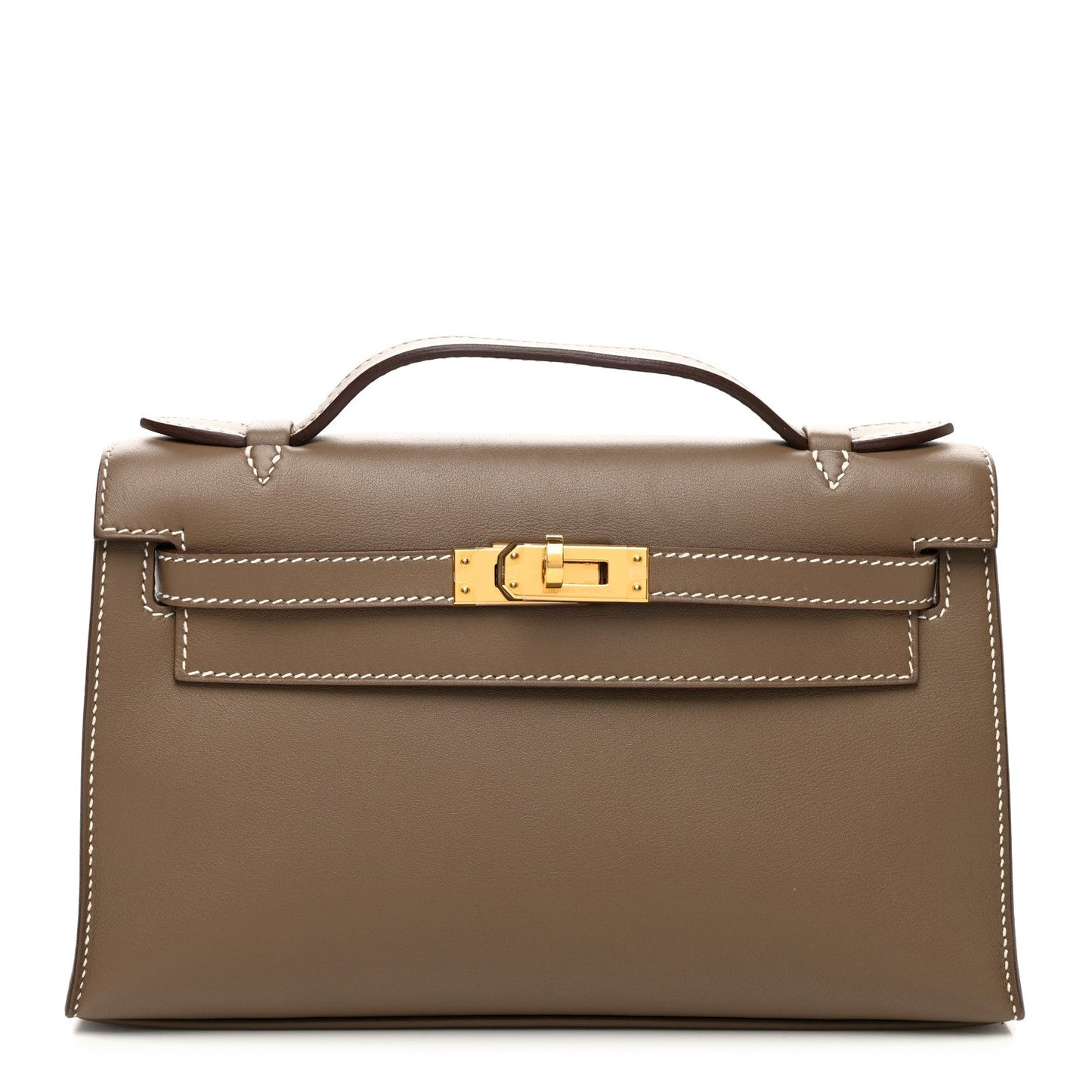 Hermes Swift Kelly Pochette Clutch Etoupe Clutch Bag