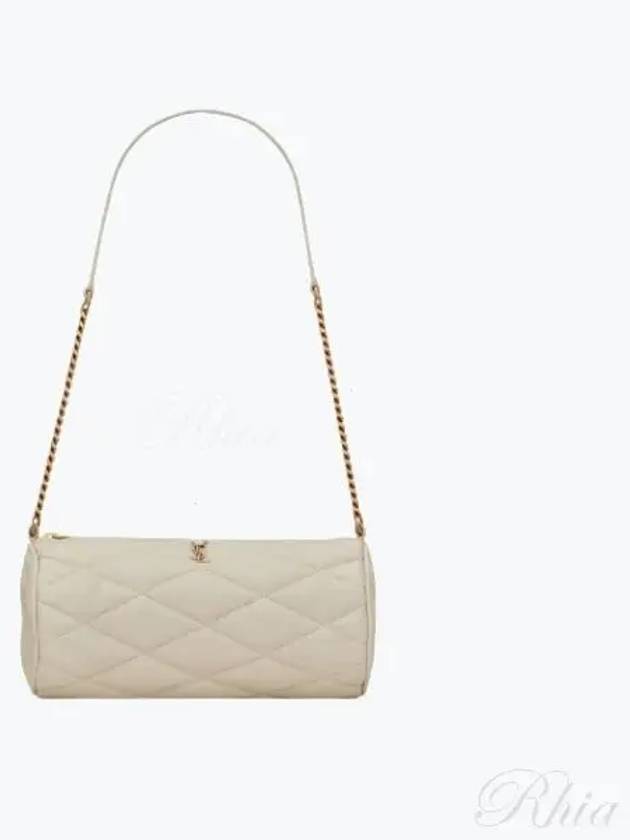 YSL Saint Laurent Saint Laurent Trending Tube Quilting Shoulder Bag White Small