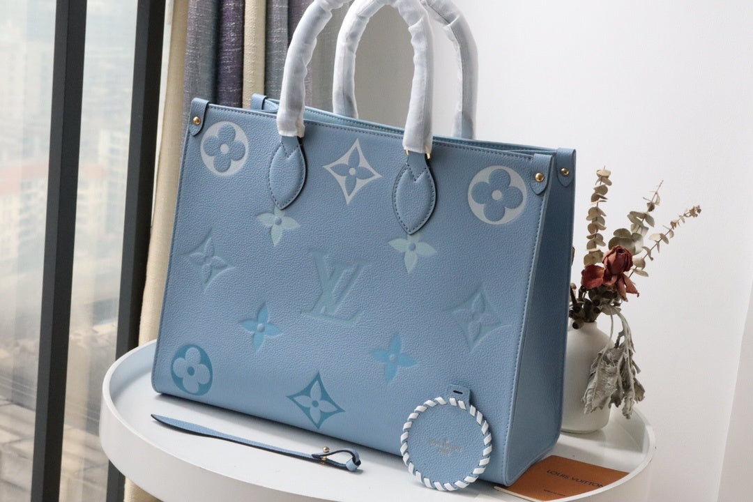 Top Quality Onthego Mm Tote Bag Empreinte Monogram Blue