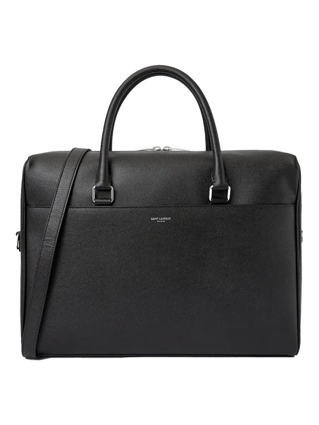 YSL Saint Laurent Saint Laurent Trending Brief Case Travel Bag Leather Black