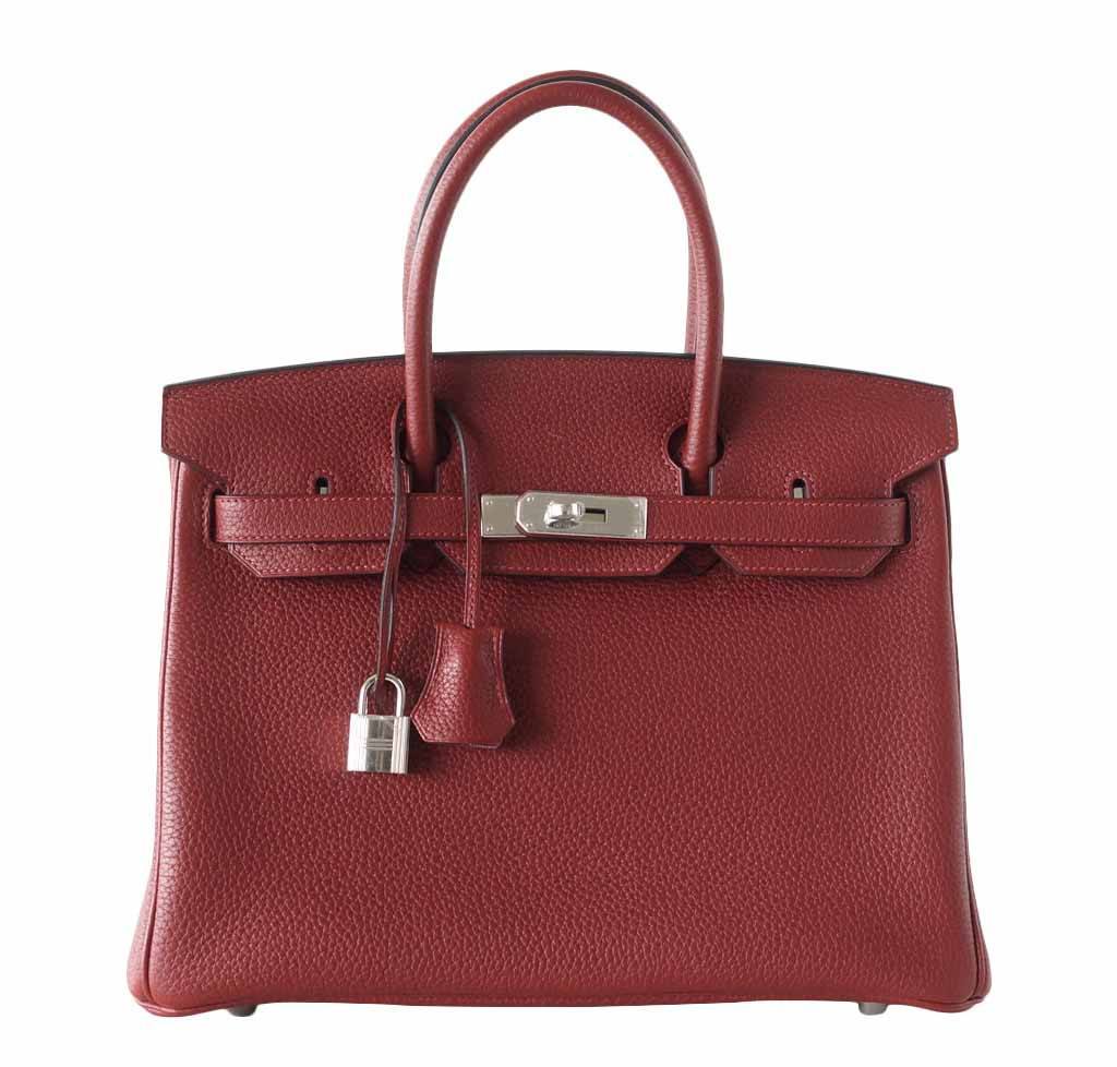 Hermes Birkin Rouge Togo Bag Travel Bag