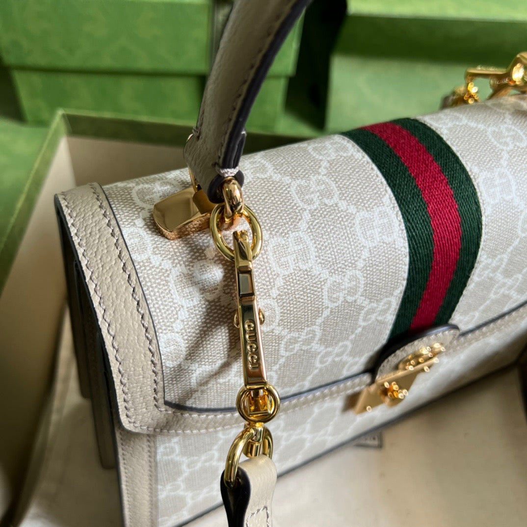 gg Ophidia gg , ’s Beige Small Top Handle Travel Bag