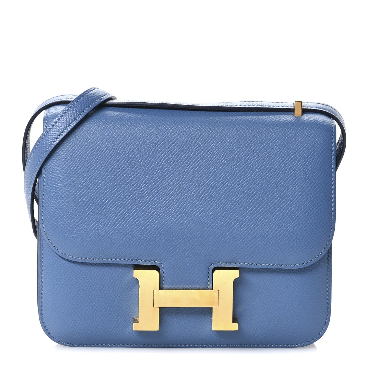 Hermes Epsom Constance Bleu Azur Handbag Travel Bag