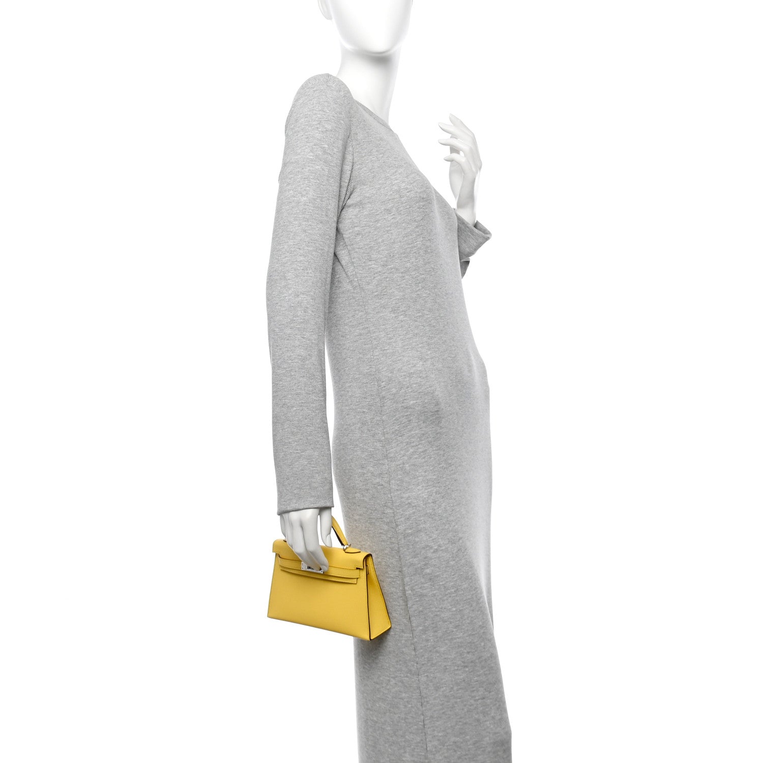 Hermes Epsom Kelly Sellier Jaune Mango Handbag Mini Travel Bag