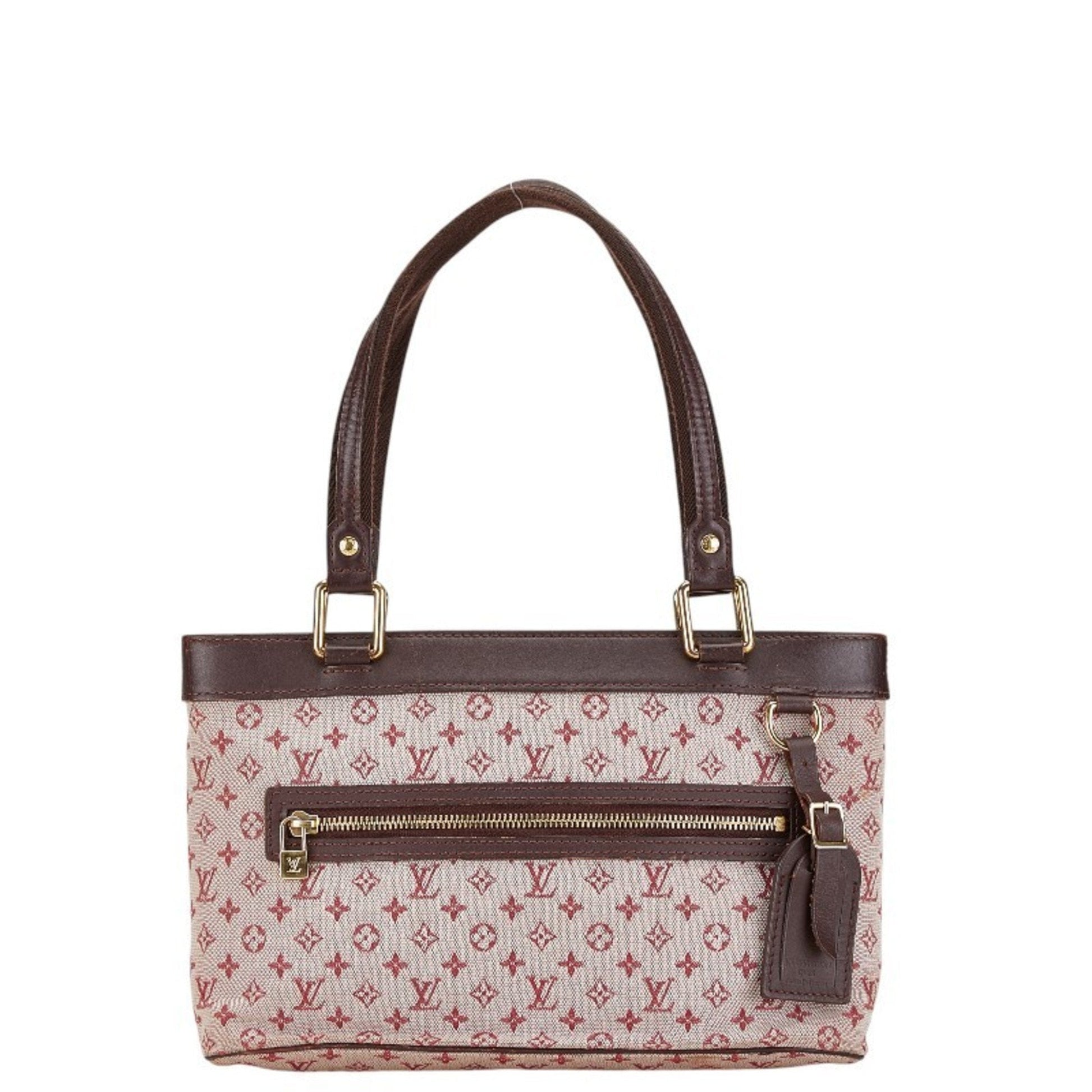 Louis Vuitton Cerise  Color Canvas Leather Handbag