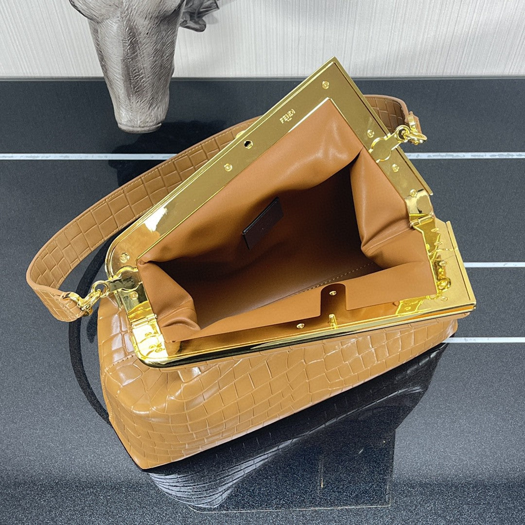 Fi First Metop Qualityum Crocotop Qualityle Bag Brown Travel Bag