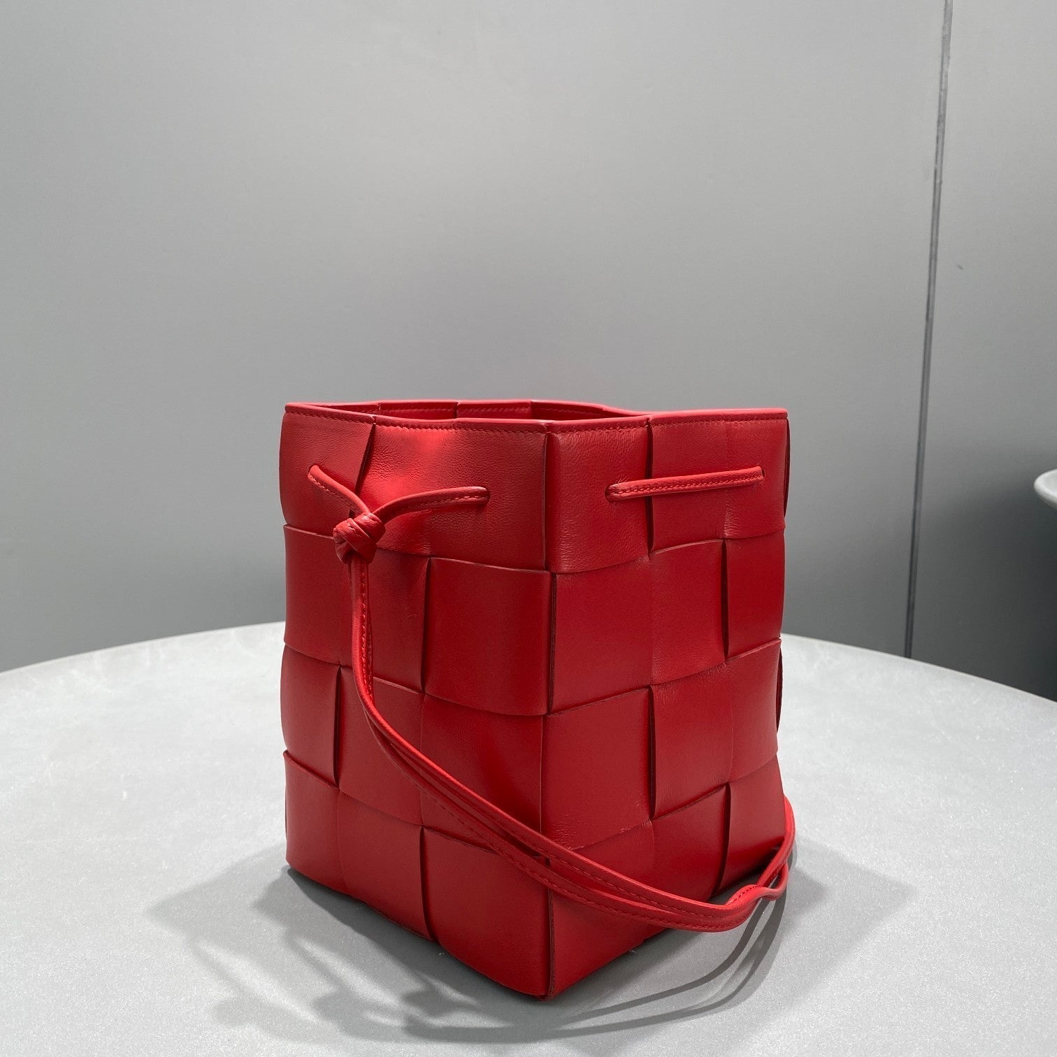 Top Quality Cassette Bag For Women Bags Red Mini Bucket Bag
