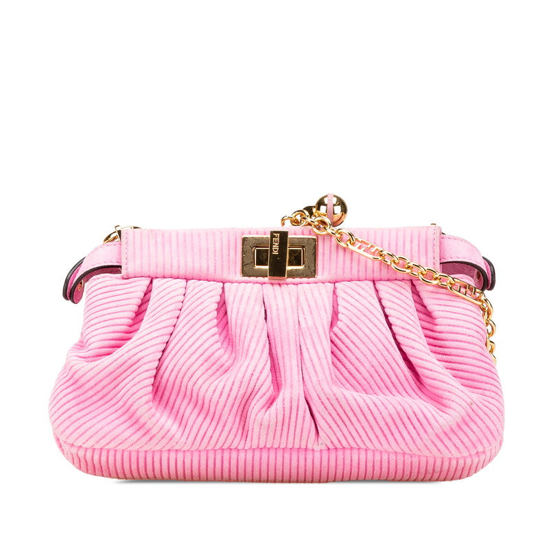 Fendi Peekaboo Click Shoulder Bag Suede