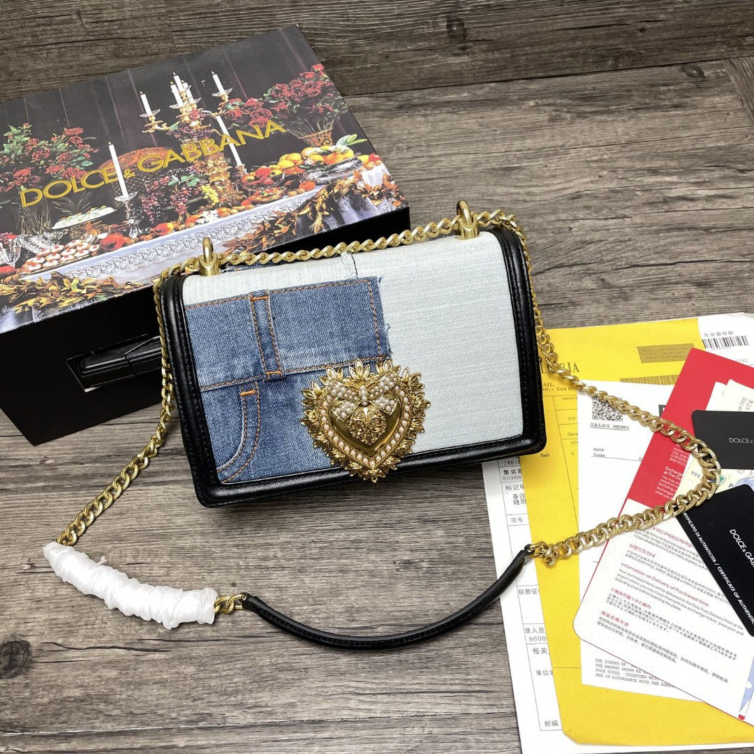 Top Quality Devotion Bag In Patchwork And Denim Medium Travel Bag