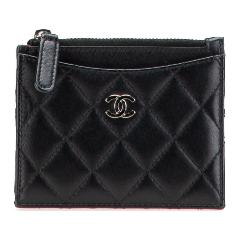 Chanel Coco Mark Matelasse Lambskin Coin Card Case Bag