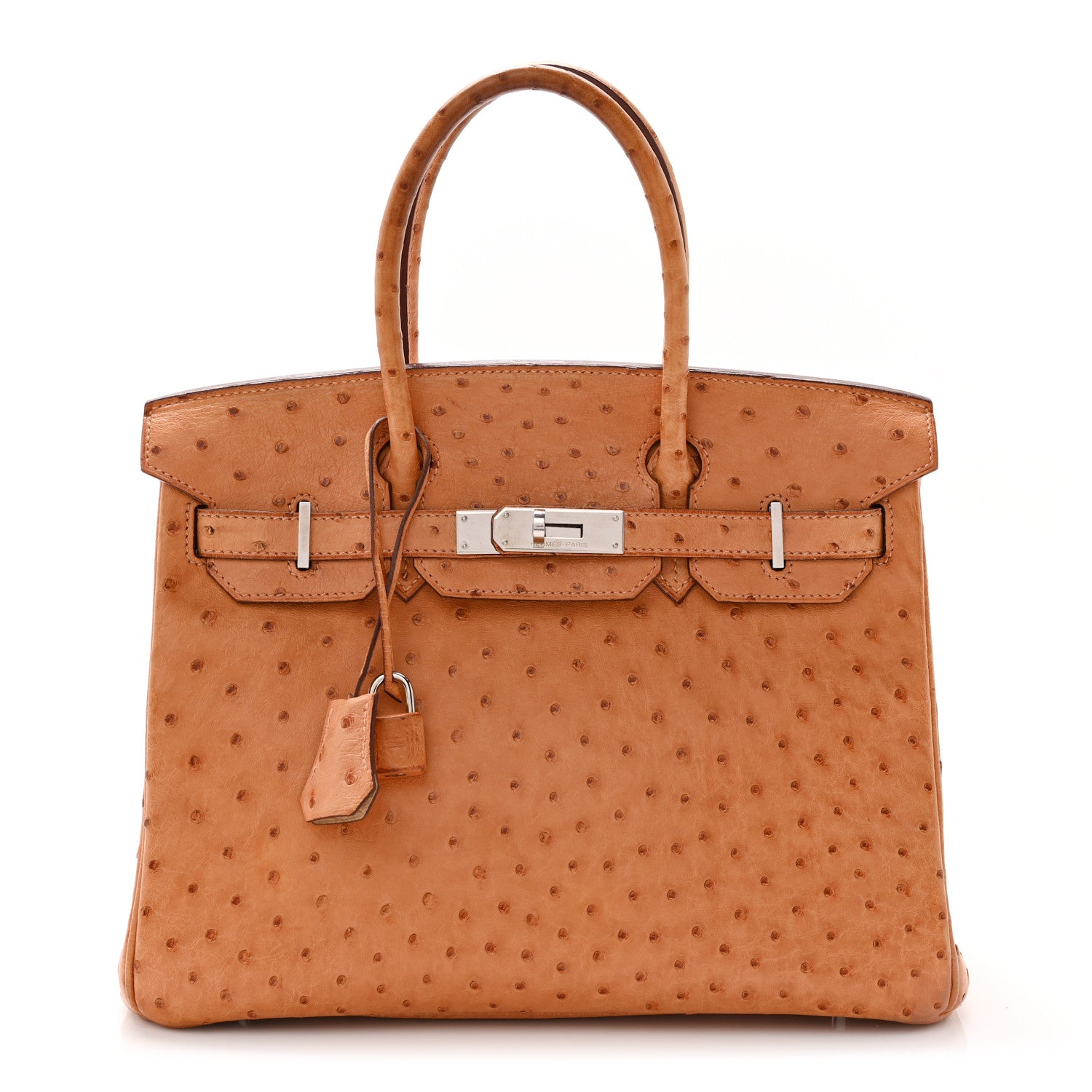 Hermes Ostrich Birkin Sable Handbag Travel Bag