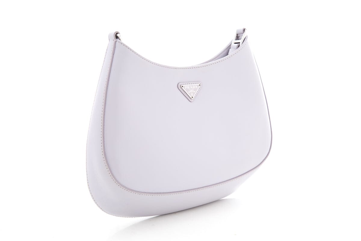 Prada Lilac Cleo Brushed Handbag Leather Travel Bag