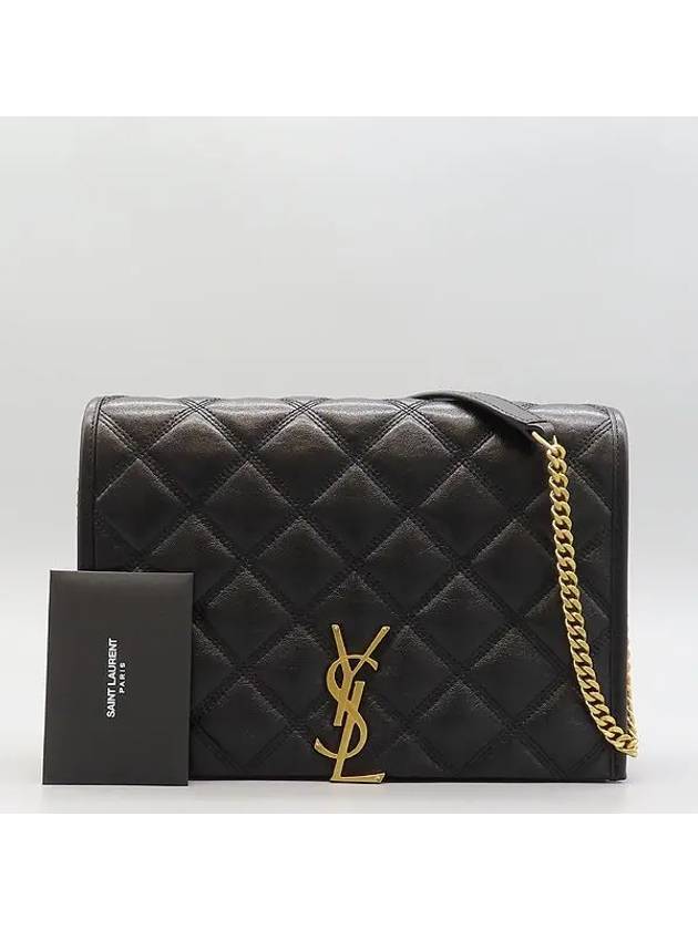 YSL Saint Laurent Saint Laurent Trending Black Gold Chain Mini Leather Quilted Shoulder Bag