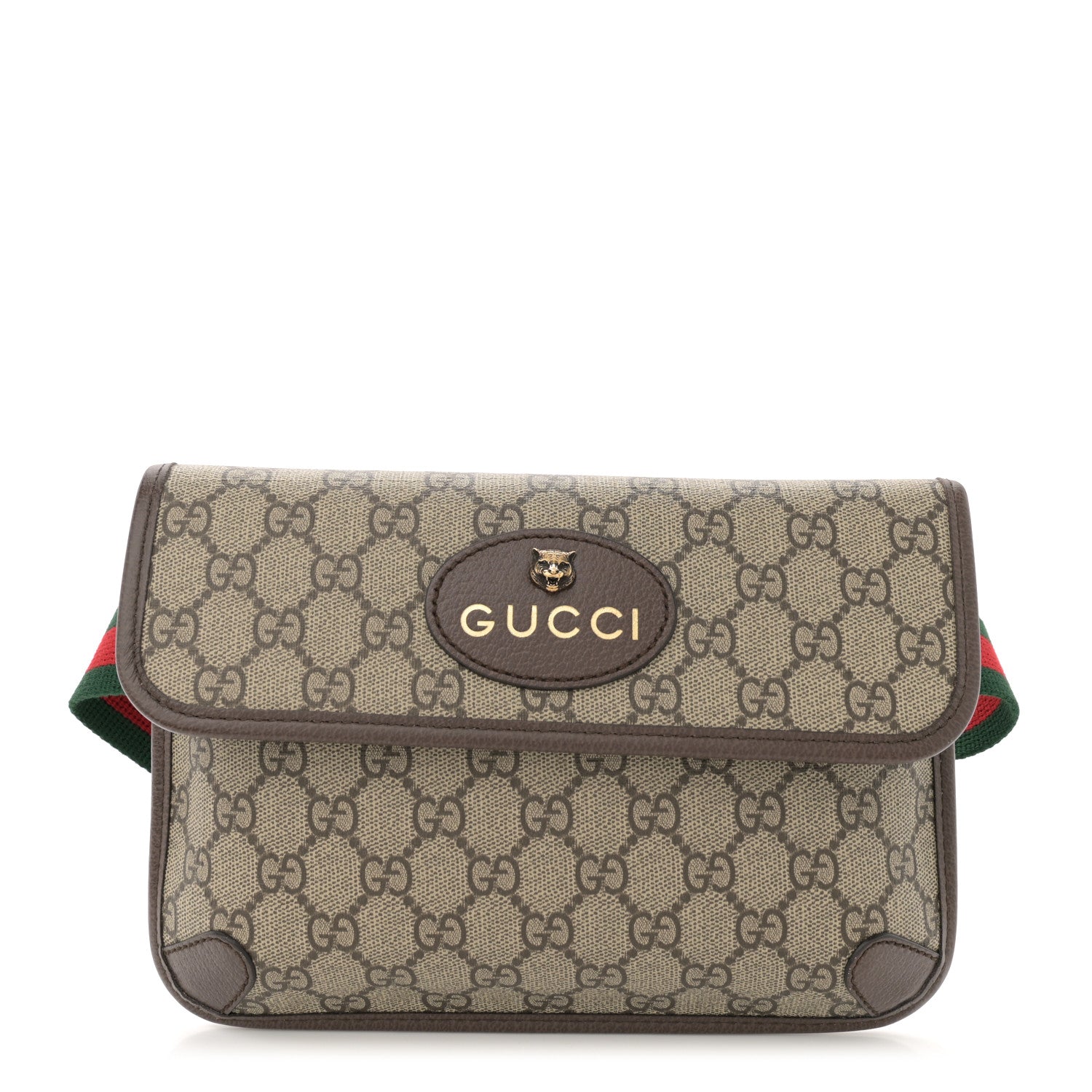 Gucci GG Supreme Monogram Neo Web Belt Bag Brown