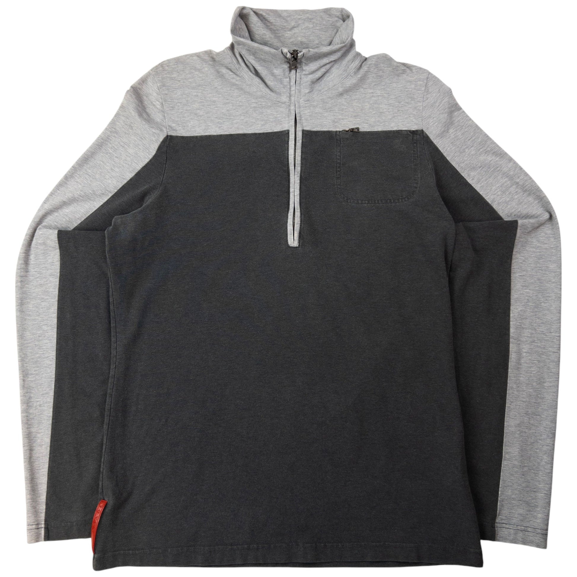Prada Handbag Sport Q Sweatshirt Gray Zip