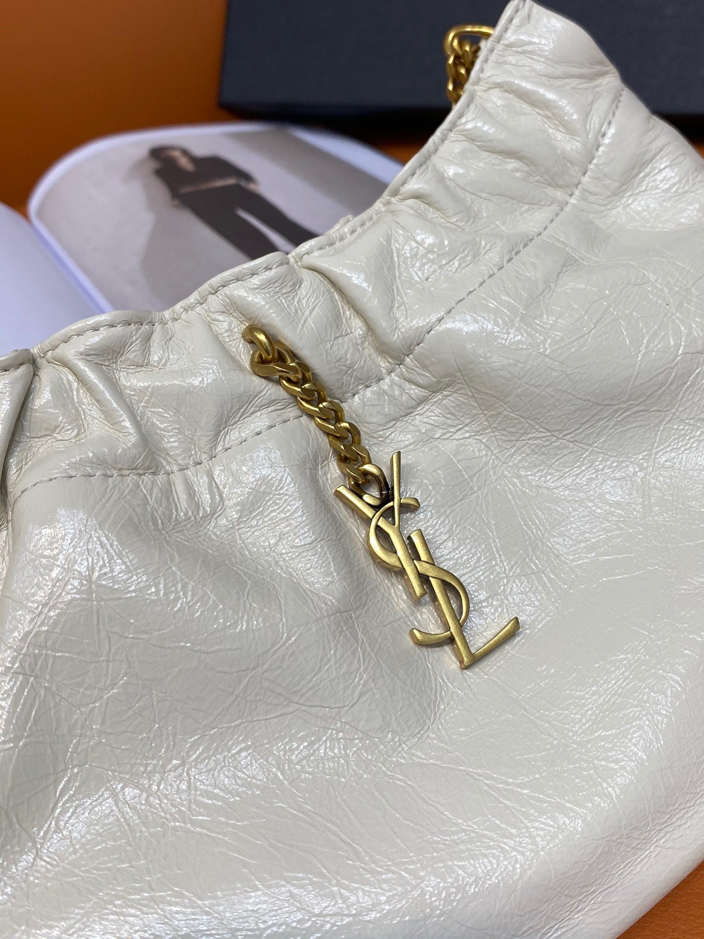 YSL Saint Laurent 9.5in 24cm White Mini Shoulder Bag