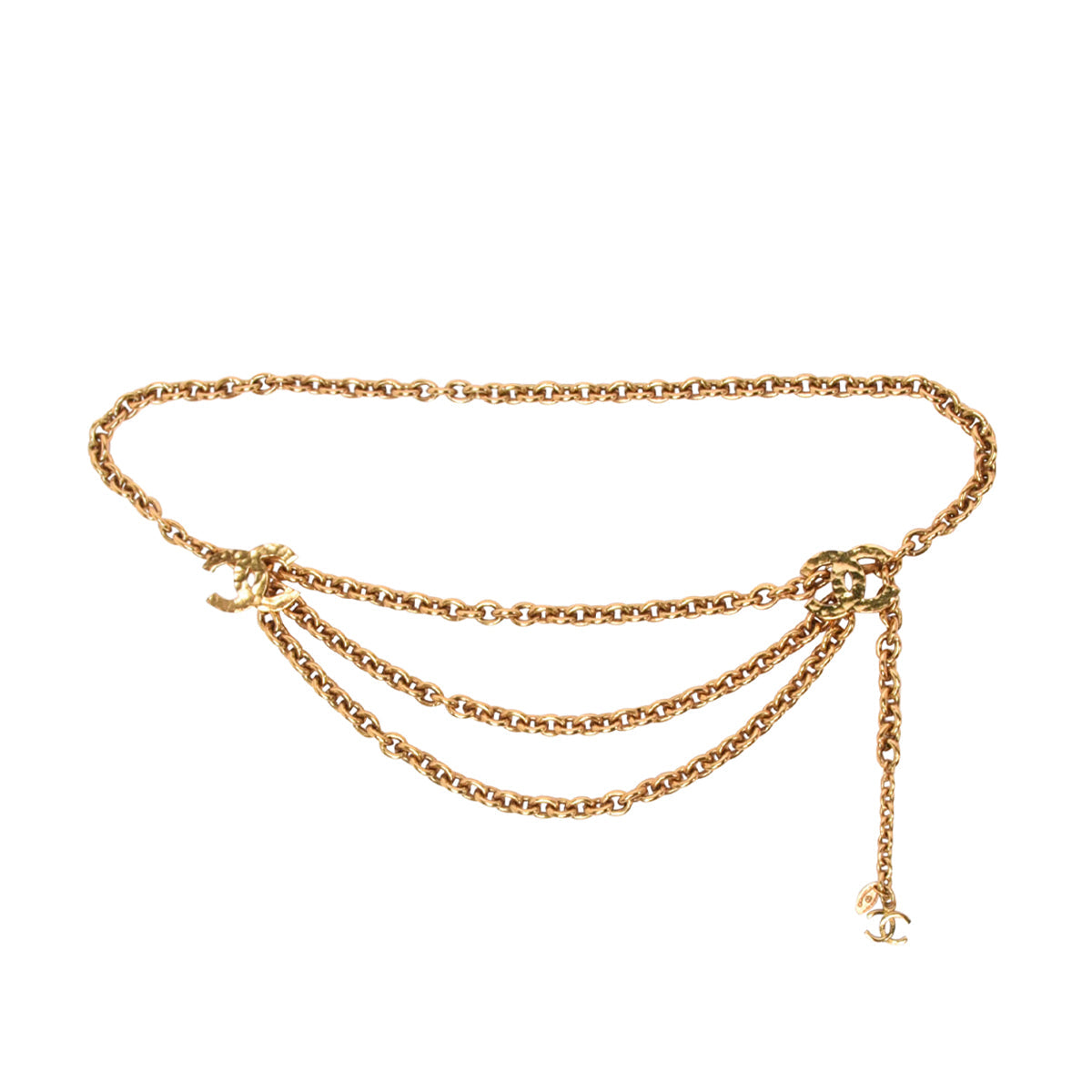 Chanel Gold Plated Cc Chain Belt Bag