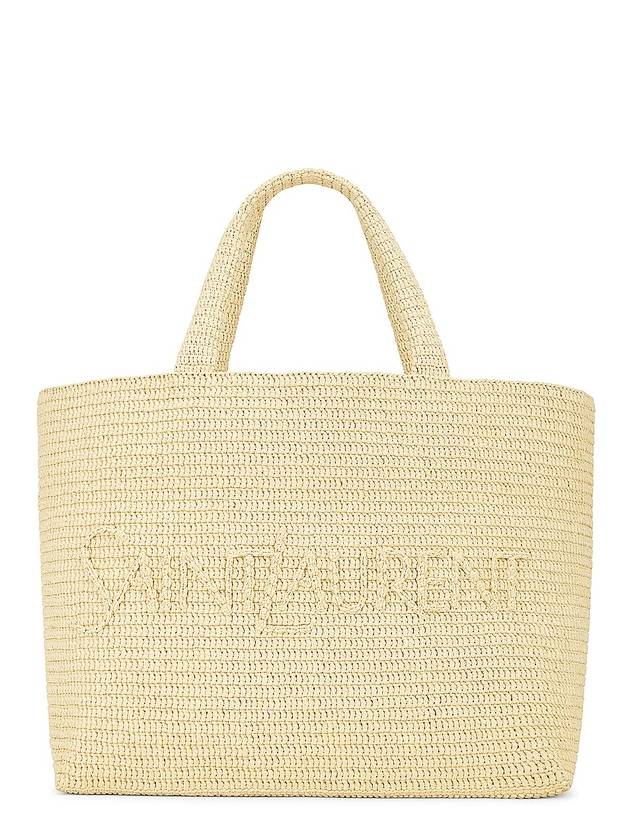 YSL Saint Laurent Luxury Trending Tote Bag Raffia Beige