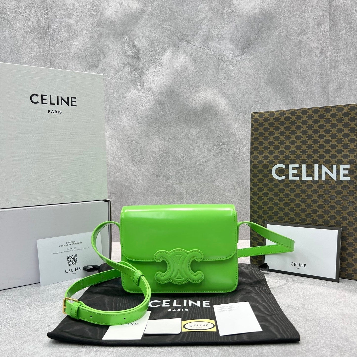 Top Quality Classique Cuir Triomphe Bag For Green Travel Bag