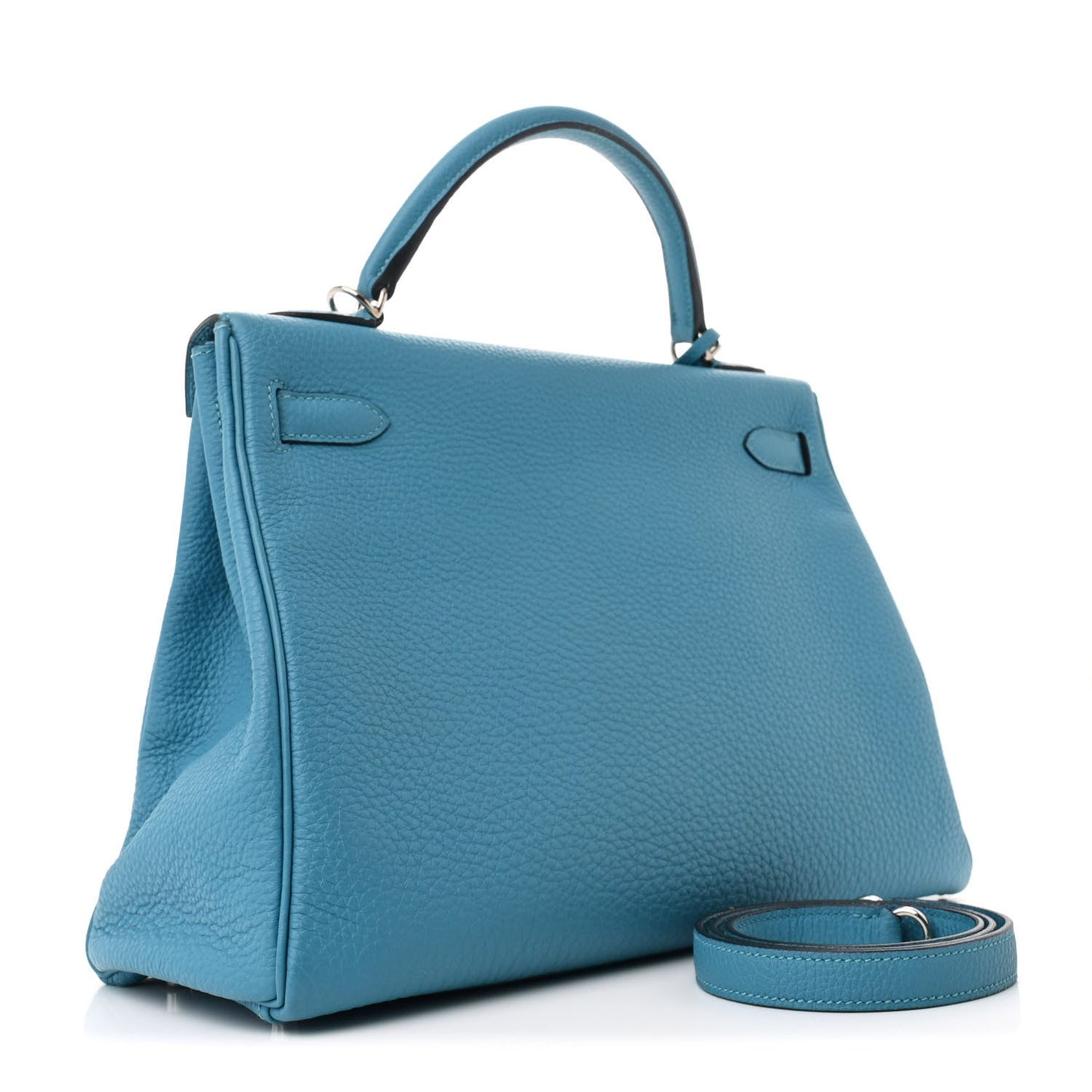 Hermes Togo Kelly Retourne Turquoise Handbag Travel Bag 32 Turquoise 1680737