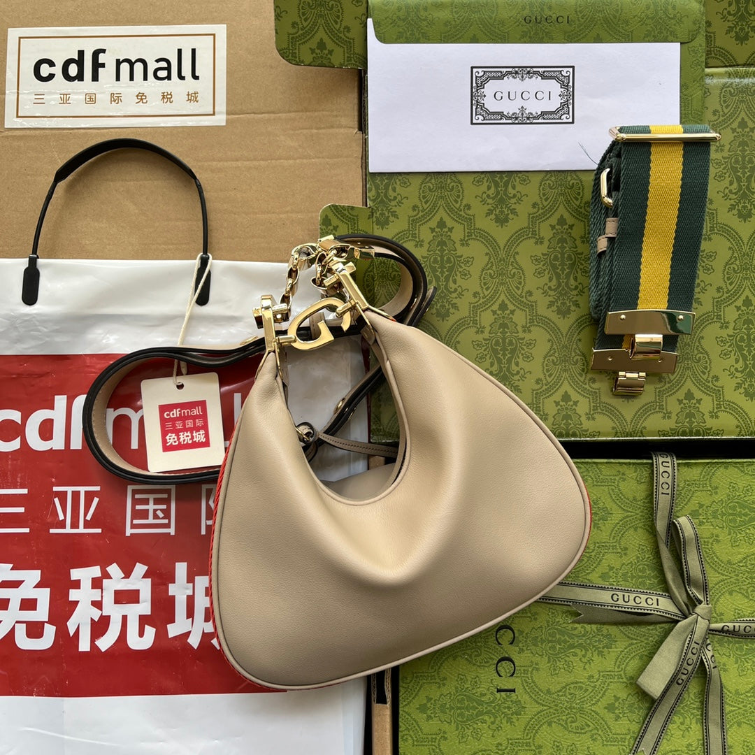 gg Atache , ’s 9in Beige Small Shoulder Bag