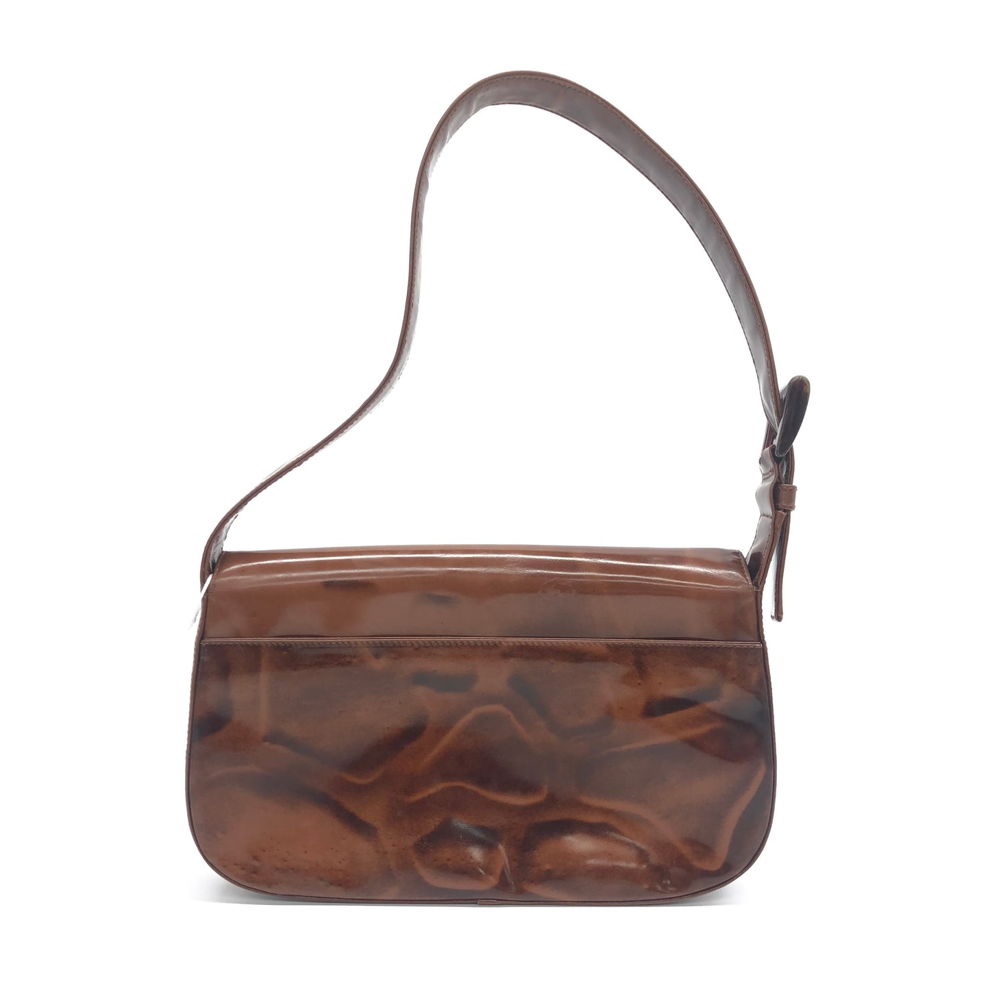 Prada Giraffe Stampa Shoulder Bag Leather Patent