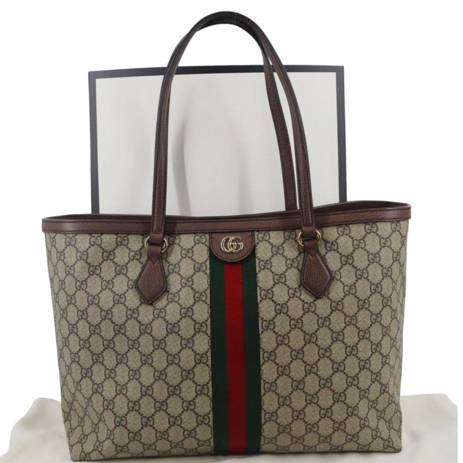 Gucci Ophidia Supreme Tote Bag Canvas Beige Tote 631687