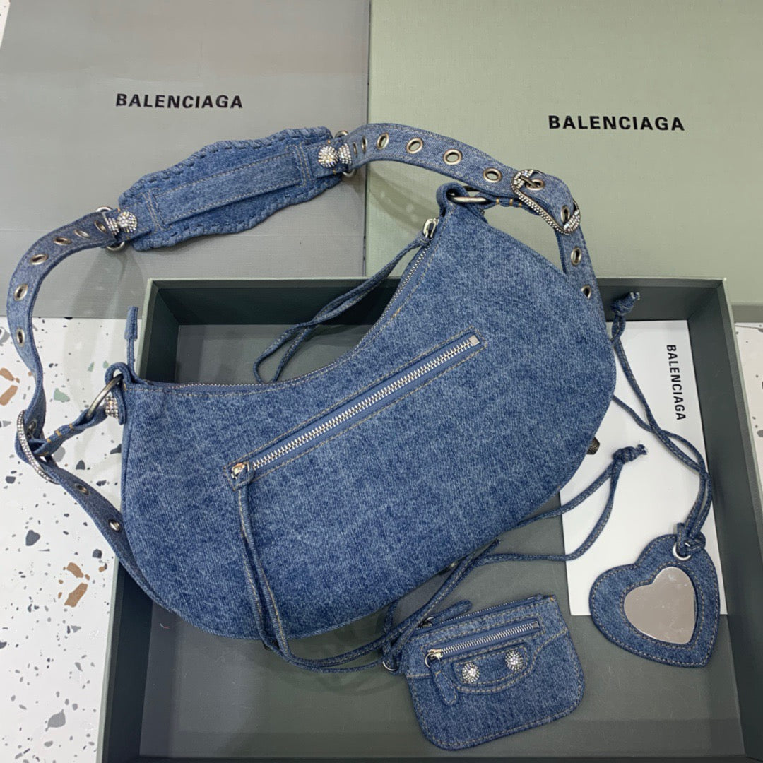 Balen Le Cagole Xs Shoulder Bag In Blue