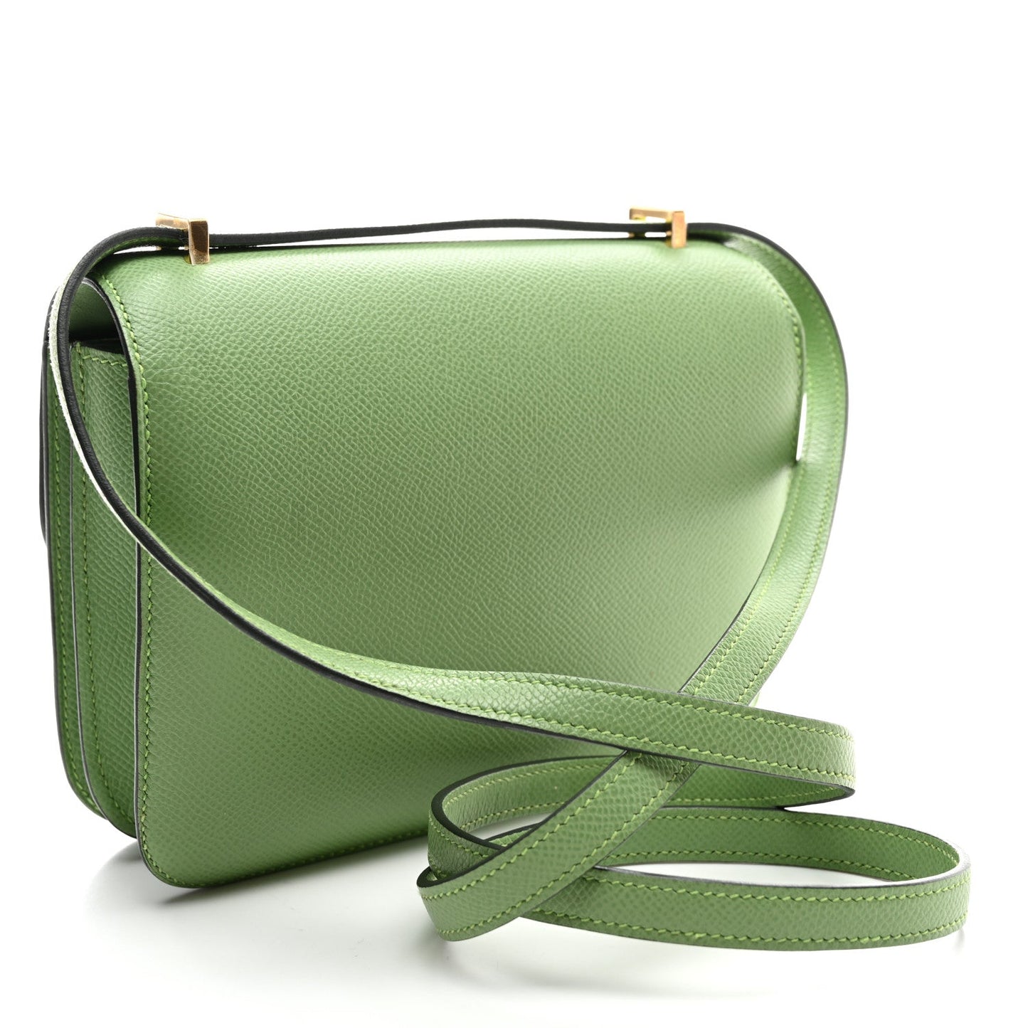 Hermes Epsom Constance Vert Criquet Handbag Travel Bag